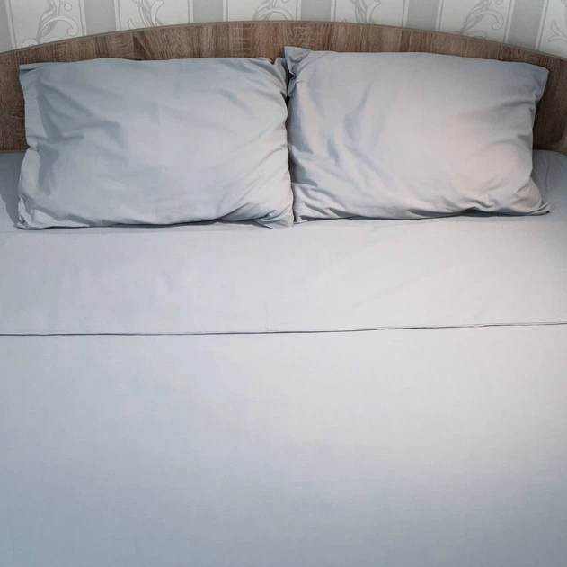 Наволочка 40x60 2 шт Поплін GM Textile 120 г/м2 Бавовна (Світло-сірий) - зображення 4
