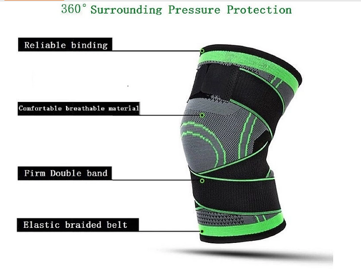 Бандаж коленного сустава KNEE SUPPORT / Наколенник эластичный для суставов, цвет серо-зеленый - Фото 4 Бандаж коленного сустава KNEE SUPPORT / Наколенник эластичный для суставов, цвет серо-зеленый - изображение 4