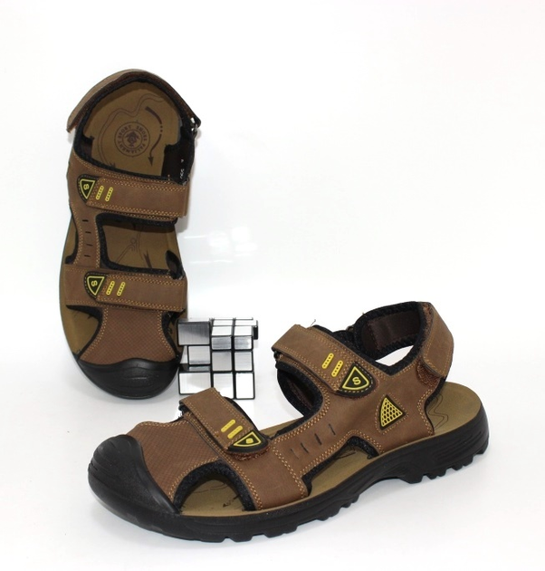 Мужские сандалии с закрытым носком Shoes 41 26.0см коричневый ...