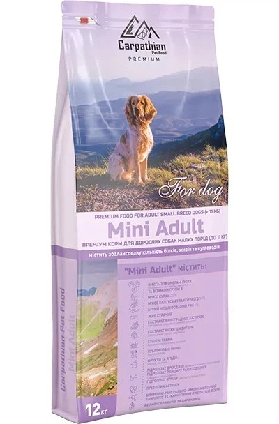 Сухой корм для собак Carpathian Pet Food Mini Adult (весом до 11кг) с ...