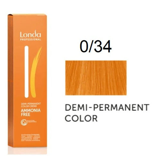 Крем-краска Londa Professional без аммиака 0-34 Золотисто-медный 60 мл ...