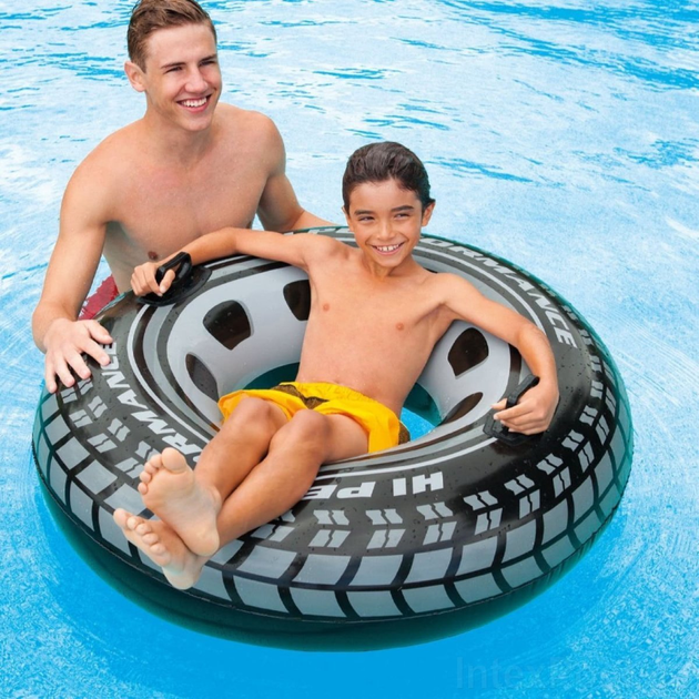 Круг для плавания пляжный надувной Intex 68209 прочный круг шина с .
