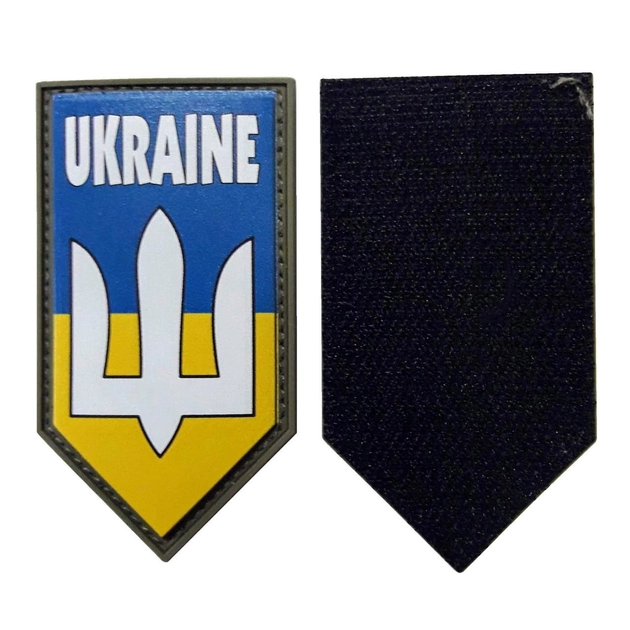 Шеврон флаг Ukraine нашивка на рукав на липучке - изображение 2