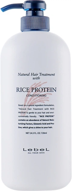 Відновлююча маска для волосся з протеїнами рису - Lebel Rice Protein Hair Mask 140g. - зображення 2
