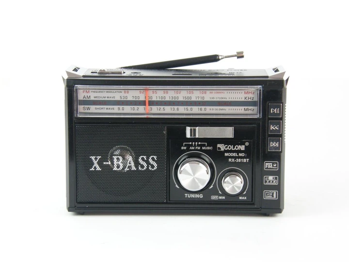 Портативный аккумуляторный радиоприёмник FM, USB, MicroSD Golon RX-381 Черный - Фото 2 Портативный аккумуляторный радиоприёмник FM, USB, MicroSD Golon RX-381 Черный - изображение 2