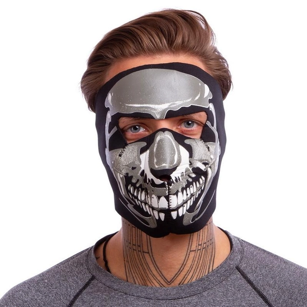 Вітрозахисна маска для обличчя повнолицева від вітру для страйкболу з черепом Choice Чорна (MS-4344-1) - зображення 2