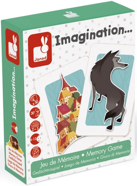 Настольная игра мемо Janod Воображение (J02753) (3700217327538) - изображение 2