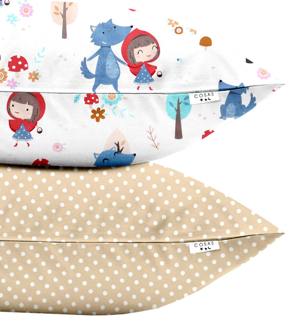 Акція на Набір наволочок Cosas Set Pillow Red Riding Hood Dots Beige 40х60 2 шт. від Rozetka