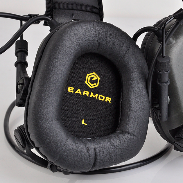 Активні навушники Earmor M31 Хакі + кріплення на каску з рейками ARC (FAST, TOR-D, ACH, MICH) (125991) - Фото 10 Активні навушники Earmor M31 Хакі + кріплення на каску з рейками ARC (FAST, TOR-D, ACH, MICH) (125991) - зображення 10