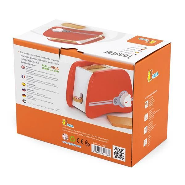 Игрушечный тостер Viga Toys из дерева (50233FSC) - Фото 3 Игрушечный тостер Viga Toys из дерева (50233FSC) - изображение 3