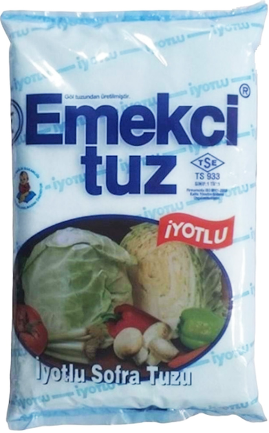 Упаковка соли выварной пищевой Emekci tuz йодированной 750 г х 30 шт ...