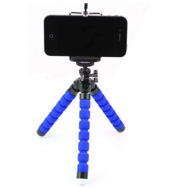 Гибкий штатив SHOOT 390 для телефона / GoPro экшн камеры ( трипод осьминог ) / Blue - Фото 1 Гибкий штатив SHOOT 390 для телефона / GoPro экшн камеры ( трипод осьминог ) / Blue - изображение 1