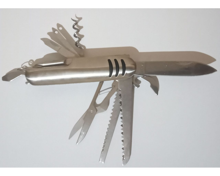 Нож Мультитул, Туристический Складной 10 Предметов Aluminium - изображение 1