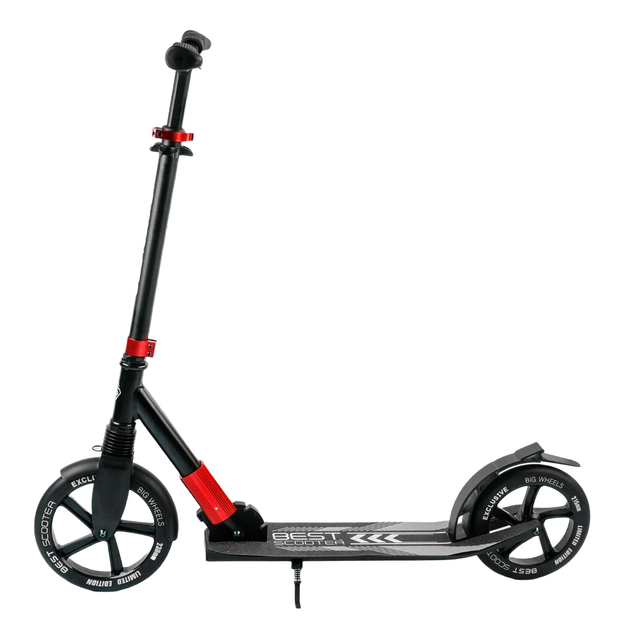 Самокат для взрослых и подростка Best Scooter до 100 кг от 5 лет Черный - изображение 2