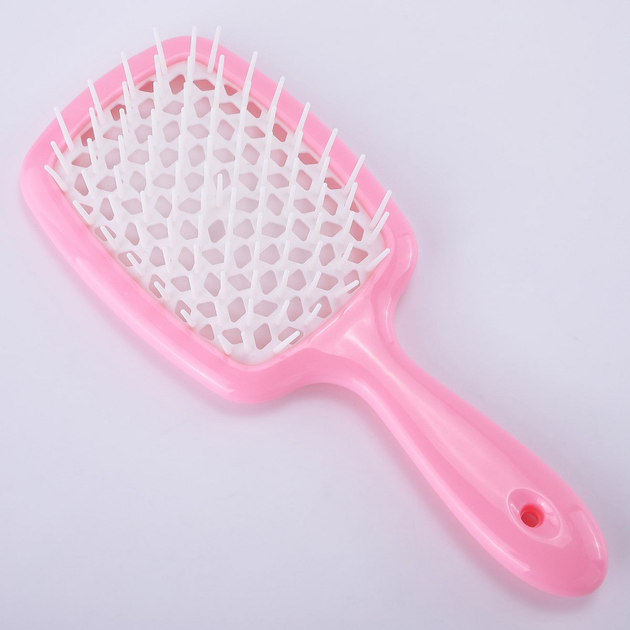 Расческа для волос "Super Brush" глянцевая, розовый с белым (y074252-2 ...