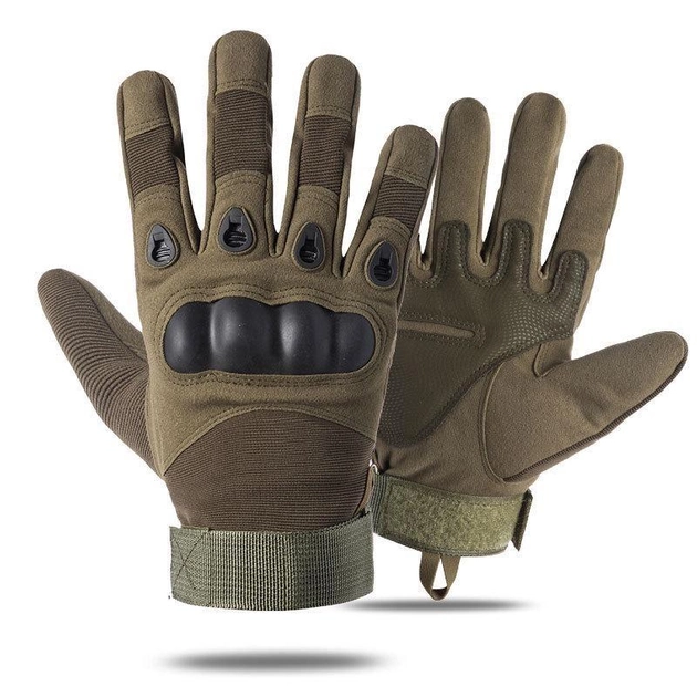 Тактичні рукавиці повнопалі Oakley (велорукавиці, моторукавиці) Олива XL - зображення 1