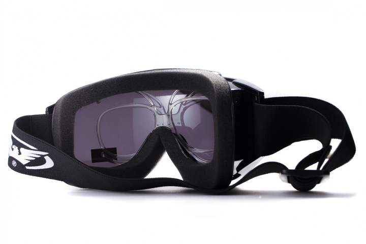 Захисні окуляри маска зі змінними лінзами Global Vision Global Vision Windshield 3Kit AF (жовта + прозора + сіра) з діоптрійною вставкою - зображення 2