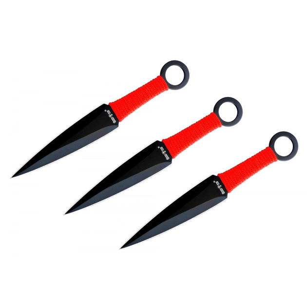 Метальні ножі кунаї, набір з 3 ножів, компактні та непомітні, сталь 420 - зображення 2