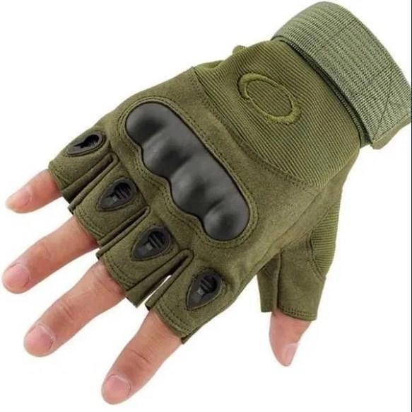 Тактические перчатки безпалые защитные с усиленным протектором L - изображение 1