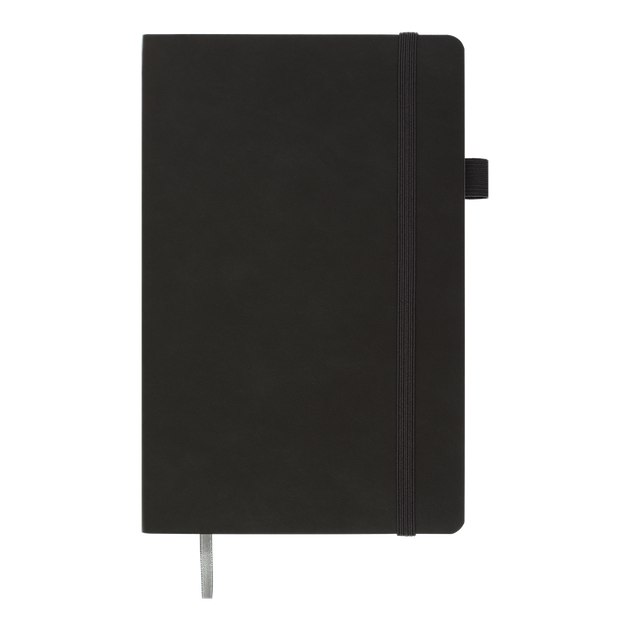 Книга записная Buromax Primo 125х195мм 96 листов в клетку обложка из искусственной кожи серый (BM.291161-09) - изображение 2
