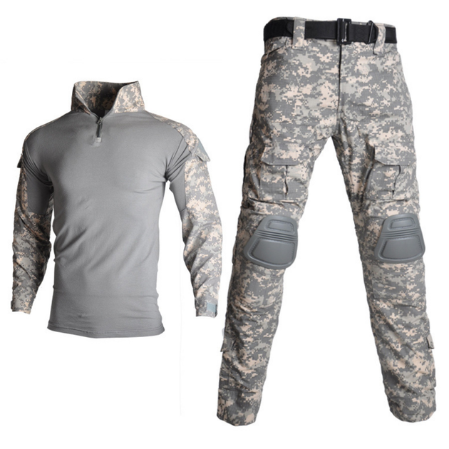 Тактичний військовий костюм HAN WILD ACU MM14 PIXEL Убакс і Штани із Захистом колін XL Піксельний камуфляж HWP00268 - зображення 1