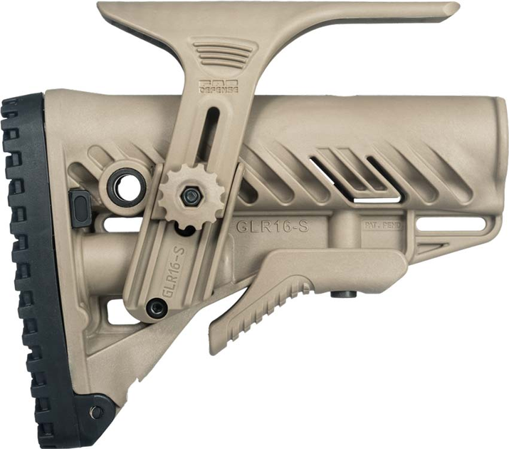 Приклад FAB Defense GLR-16 CP с регулируемой щекой для AR-15/M-16 Песочный (24100079) - изображение 1