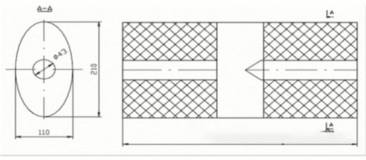 Глушник POLMO Ремонтний 210x110x450, fi 43 (00.01)-(850178) (Polmo-00.01) - зображення 1