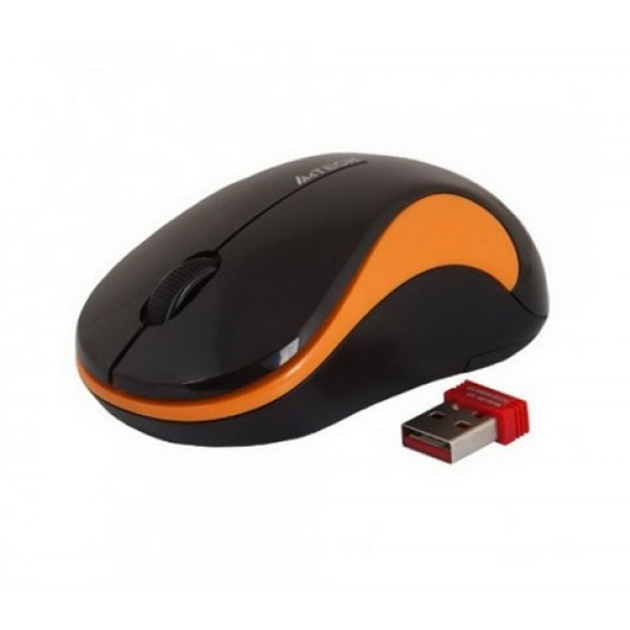 Мышь беспроводная A4Tech G3-270N Black/Orange USB V-Track – фото ...