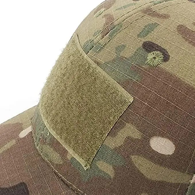 Кепка ЗСУ армійська тактична камуфляж бейсболка олія з липучкою під шеврон шапка 1шт - зображення 2