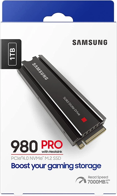 新品　SAMSUNG　SSD　980　PRO with Heatsink　1TB SSD накопитель 1 TB Samsung 980 PRO Heatsink (MZ-V8P1T0CW) – фото