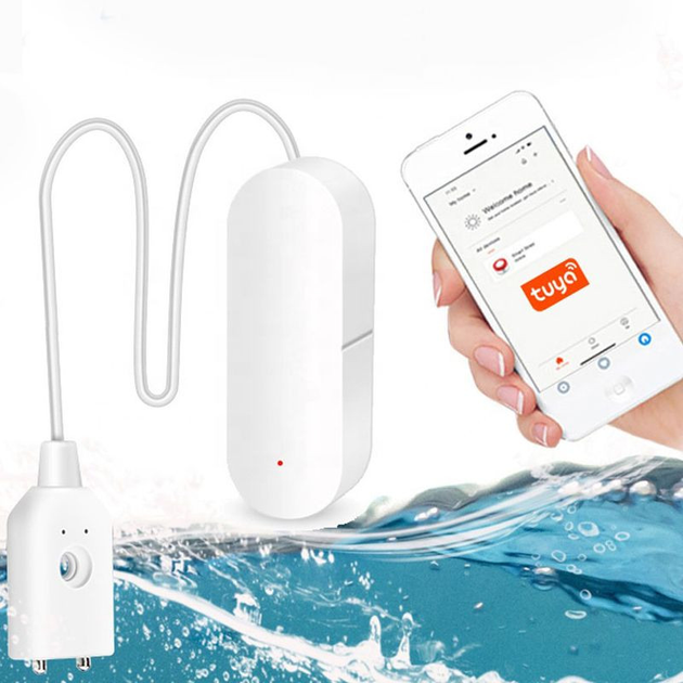 Датчик утечки воды, уровня воды Tuya Smart Leakage Sensor с оповещением ...