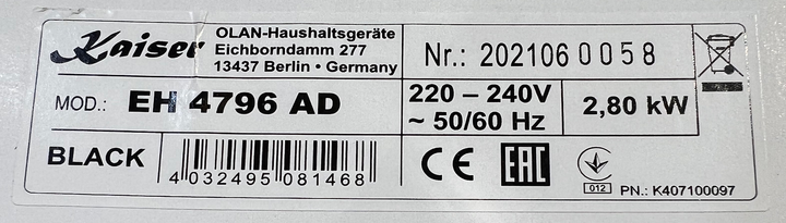 Духовой шкаф электрический Kaiser EH 4796 Ad - Фото 3 Духовой шкаф электрический Kaiser EH 4796 Ad - изображение 3