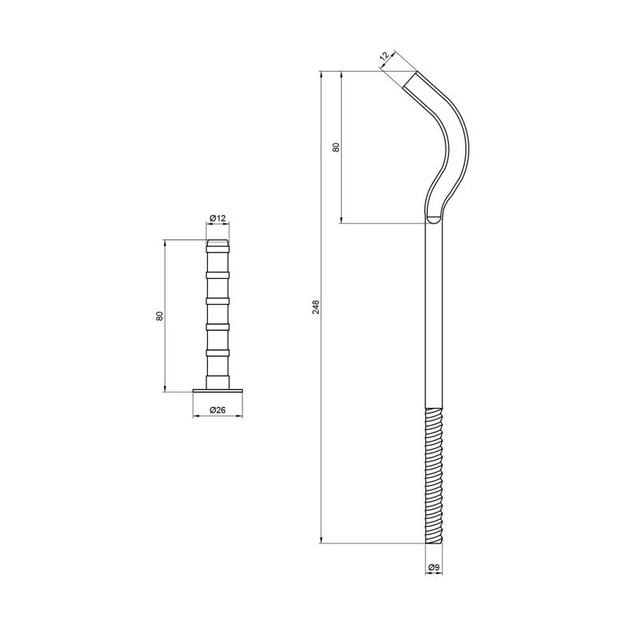 Крепеж Thermo Alliance Standart на чугунный радиатор 10х250 мм SD113250 - изображение 2