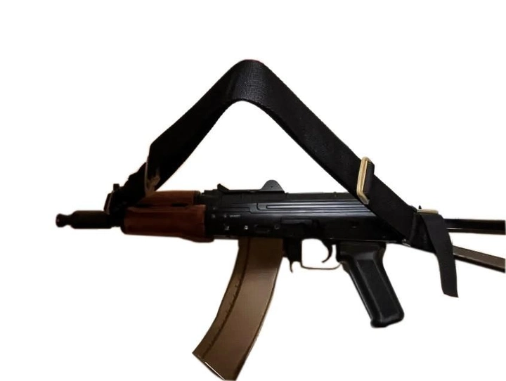 Ремінь тактичний трьохточка для АК, автомата, рушниці, зброї колір чорний MS - зображення 2