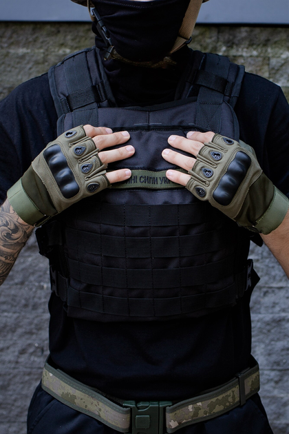 Військові Тактичні Перчатки Without Finger Khaki - зображення 1