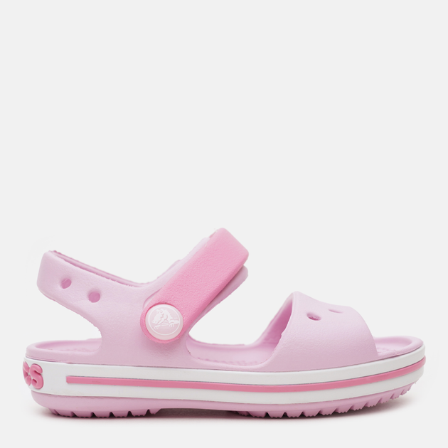 Акція на Сандалії дитячі Crocs Crocband Sandal Kids 12856-6GD-C10 27-28 Ballerina Pink від Rozetka