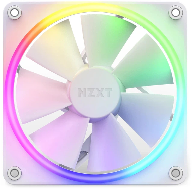 Кулер NZXT RGB Fans - Single F120RGB - 120 мм White (RF-R12SF-W1) - зображення 2
