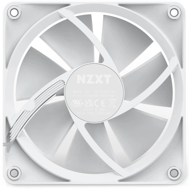 Кулер NZXT RGB Fans - Single F120RGB - 120 мм White (RF-R12SF-W1) - зображення 6