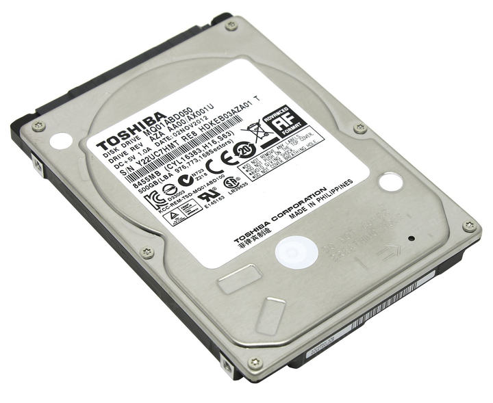 Накопичувач HDD 2.5" SATA 500GB Toshiba 5400rpm 8MB (MQ01ABD050) Ref ...