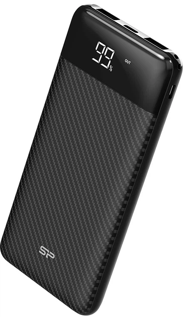 Powerbank Silicon Power GP28 10000 mAh Czarny (SP10KMAPBKGP280K) - obraz 2