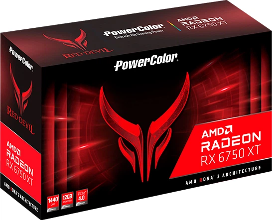 グラフィックボード・グラボ・ビデオカード PowerColor Red Devil AMD RX6750XT 12GB Видеокарта Powercolor PCI-Ex Radeon RX 6750 XT Red Devil 12GB