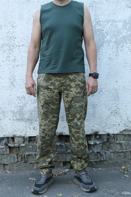 Тактична майка, футболка чоловіча олива розмір 50 (BEZ-2209) - изображение 2