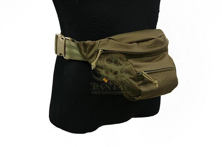 Поясная тактическая сумка Pantac ERB Wraist Bag OT-C016, Cordura Олива (Olive) - изображение 2