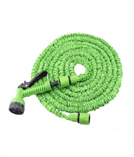 Садовый шланг для полива Magic Hose зеленый саморастягивающийся с распылителем 10 м - изображение 6