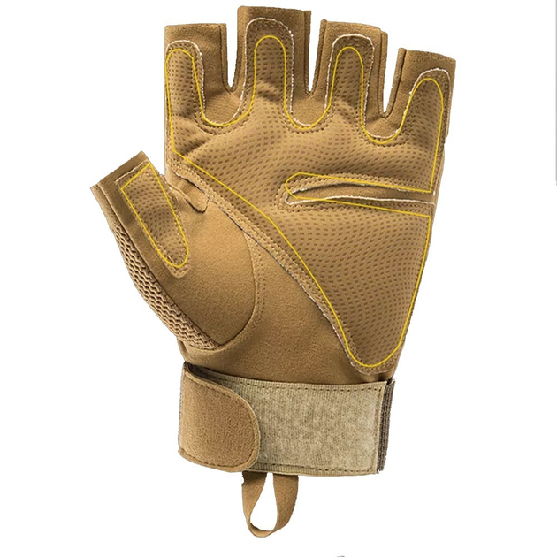 Тактические перчатки Jungle Storm (полупальцы) XL, коричневые - изображение 2