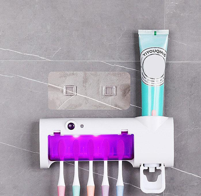 Диспенсер для зубної пасти та щіток з УФ-стерилізатором Toothbrush ...