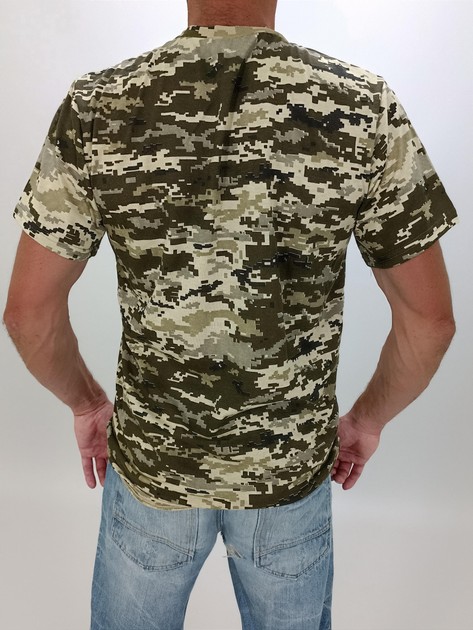 Чоловіча футболка камуфляж піксель р.54 Зелений (13914640-5) - зображення 2