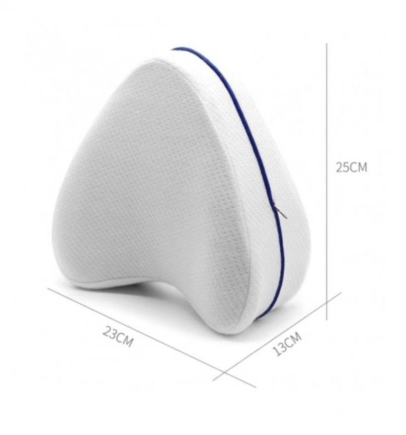 Ортопедична подушка для ніг Contour Leg Pillow біла 25х23х13 см - зображення 3