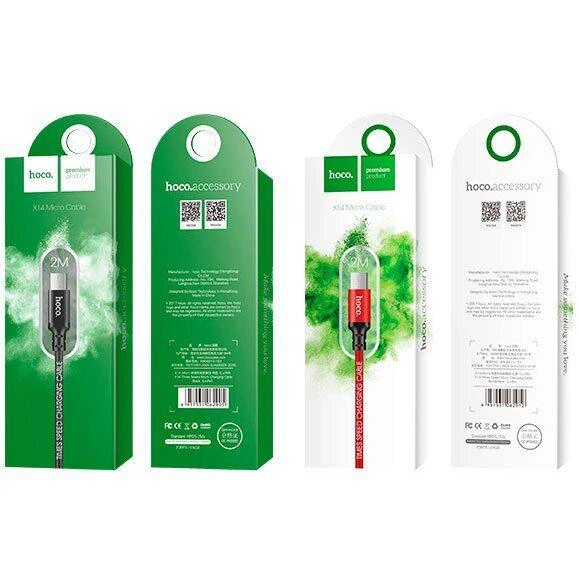 Кабель micro USB Hoco X14 Times Speed 2 m - Фото 3 Кабель micro USB Hoco X14 Times Speed 2 m - зображення 3