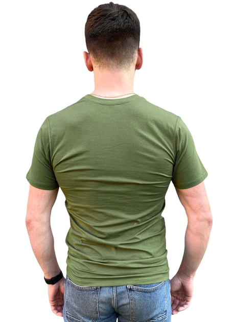 Футболка Олива ЗСУ літня військова футболка чоловіча все тактична футболка військовослужбовців НАБІР 2 ШТ. Розмір 5XL (60) - зображення 2